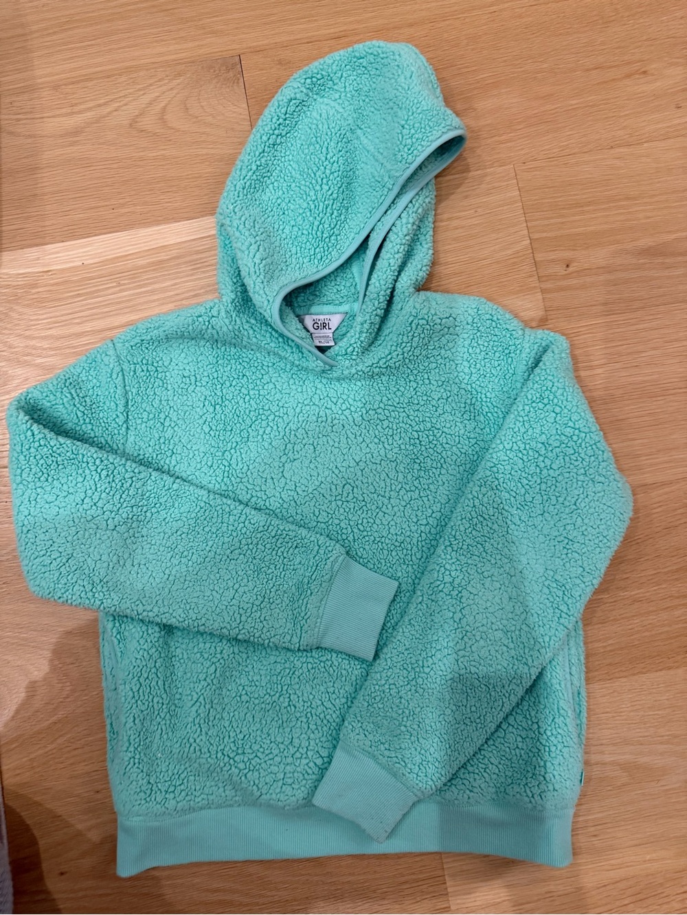 Athleta girl Plush Hooded Sherpa Sweater in Mint